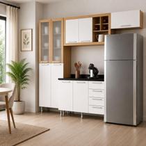 Armário de Cozinha Ditália Aspen 4 Peças c/ tampo Cv/Br A101