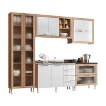 Armário de Cozinha Ditália Aspen 5 Peças Carvalho/Branco A10 Armário de Cozinha Ditália Aspen 5 Peças Carvalho/Branco A10