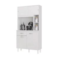 Armário de Cozinha Duda 90cm 4 Portas 1 Gaveta Poquema Cor Branco