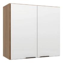 Armário de Cozinha e Lavanderia Com 2 Portas Duplo Aéreo Módulo Suspenso Nogal/Branco Paris Batrol