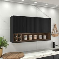 Armário de Cozinha em Aço 2 Portas Ripadas 120cm Dobradiças Slow Motion Exclusive Itatiaia