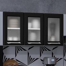 Armário de Cozinha em Aço Aéreo Triplo Topázio