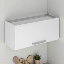 Armário de Cozinha em Aço para Geladeira 1 Porta Horizontal Basculante 80cm Tarsila Itatiaia Branco Armário de Cozinha em Aço para Geladeira 1 Porta Horizontal Basculante 80cm Tarsila Itatiaia Branco