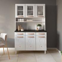 Armário de Cozinha em Aço Triplo 6 Portas 3 Gavetas Mirage New Branco Armário de Cozinha em Aço Triplo 6 Portas 3 Gavetas Mirage New Branco