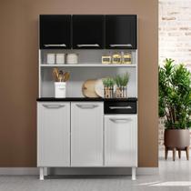 Armário de Cozinha em Aço Triplo Topázio Smart Preto/Branco Armário de Cozinha em Aço Triplo Topázio Smart Preto/Branco