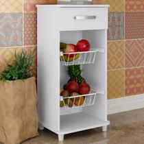 Armário de Cozinha Fruteira 1 Gaveta Branco 3010 - Percasa Armário de Cozinha Fruteira 1 Gaveta Branco 3010 - Percasa