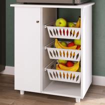 Armário de Cozinha Fruteira para Forno 1 Porta 0261 Branco - Genialflex Armário de Cozinha Fruteira para Forno 1 Porta 0261 Branco - Genialflex