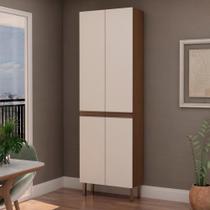 Armário de Cozinha Genialflex Conecta Paneleiro Ébano Branco