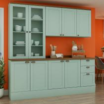 Armário de Cozinha Genialflex Iluminata 3 Peças Verde Mint Armário de Cozinha Genialflex Iluminata 3 Peças Verde Mint