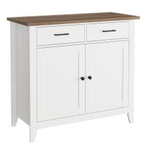 Armário de Cozinha HORSTORS Buffet 90x40x82 cm com 2 Gavetas Branco