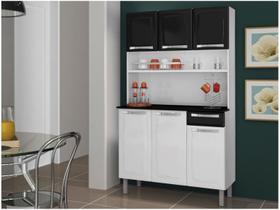 Armário de Cozinha Kit Compacta Itatiaia Rose Aço 6 Portas 1 Gaveta