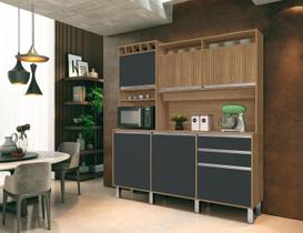 Armario de Cozinha Kit Smart 6 Moderno Resistente OffWhite