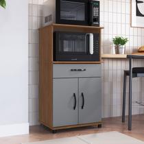 Armário de Cozinha Laura 2 Portas 1 Gaveta Cinza - Irm Móveis Armário de Cozinha Laura 2 Portas 1 Gaveta Cinza - Irm Móveis