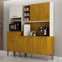 Armário de Cozinha Lian 7 Portas 2 Gavetas Nicho Espaço para Microondas Mobilihouse