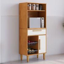 Armário de Cozinha Lorena 1 Porta 1 Gaveta com Fruteira Nature/Off White - Kaiki Móveis