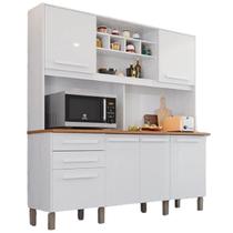 Armário de Cozinha Luna 6 Portas 2 Gavetas Imop Cor Branco Armário de Cozinha Luna 6 Portas 2 Gavetas Imop Cor Branco