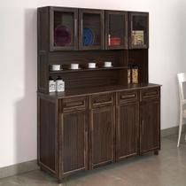 Armário de Cozinha Maranhão 8 Portas 4 Gavetas com Vidro Imbuia Natural - Rodmóveis