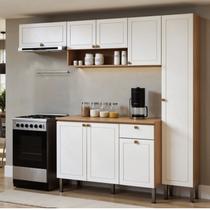 Armário de Cozinha Modulada 2,25m 5 peças Essencia Frise Genialflex Armário de Cozinha Modulada 2,25m 5 peças Essencia Frise Genialflex