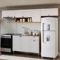 Armário de Cozinha Modulada 2,6m 4 peças Essencia Frise Genialflex Armário de Cozinha Modulada 2,6m 4 peças Essencia Frise Genialflex