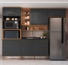 Armario de Cozinha Modulada 4 Peças com Nicho Decorativo 280cm Isabelle Delmarco Armario de Cozinha Modulada 4 Peças com Nicho Decorativo 280cm Isabelle Delmarco