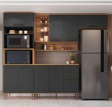 Armario de Cozinha Modulada 5 Peças com Tampo 280cm Isabelle Delmarco Armario de Cozinha Modulada 5 Peças com Tampo 280cm Isabelle Delmarco