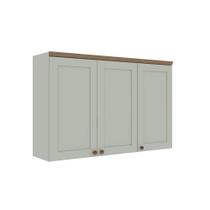 Armário de Cozinha Modulada Aéreo 1,20m 3 Portas 1531 Iluminata 100% MDF Genialflex