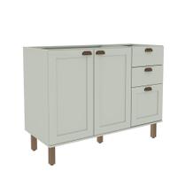 Armário de Cozinha Modulada Balcão de Pia 1,20m 2 Portas 3 Gavetas 1532 Iluminata 100% MDF Genialflex