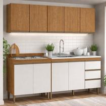 Armário de Cozinha Modulada Compacta 4 peças 2m Essenza Móvel na Caixa Armário de Cozinha Modulada Compacta 4 peças 2m Essenza Móvel na Caixa