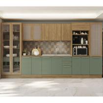 Armário de Cozinha Modulada Completa 08 peças 4,00m 004 Botanic Kappesberg