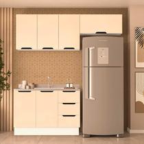 Armário de Cozinha Modulada Completa 3 Peças 200cm Sem Tampo 250057 Meena Politorno Móveis Armário de Cozinha Modulada Completa 3 Peças 200cm Sem Tampo 250057 Meena Politorno Móveis