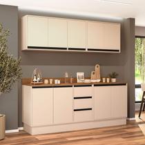 Armário de Cozinha Modulada Completa 4 Peças 200cm Com Tampo 250046 Koya Politorno Móveis