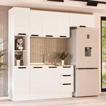 Armário de Cozinha Modulada Completa 4 Peças 240cm Sem Tampo 250060 Meena Politorno Móveis Armário de Cozinha Modulada Completa 4 Peças 240cm Sem Tampo 250060 Meena Politorno Móveis