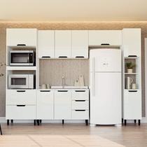 Armário de Cozinha Modulada Completa 5 Peças 310cm Sem Tampo 250056 Meena Politorno Móveis Armário de Cozinha Modulada Completa 5 Peças 310cm Sem Tampo 250056 Meena Politorno Móveis