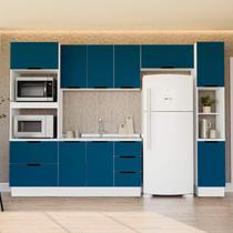 Armário de Cozinha Modulada Completa 5 Peças 310cm Sem Tampo 250062 Meena Politorno Móveis Armário de Cozinha Modulada Completa 5 Peças 310cm Sem Tampo 250062 Meena Politorno Móveis