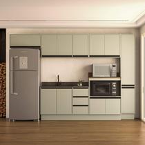 Armário de Cozinha Modulada Completa 6 Peças 316,8cm Sem Tampo 250038 Koya Politorno Móveis