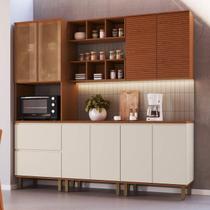 Armário de Cozinha Modulada Completa 8 Peças 13 Linha Auris Genialflex
