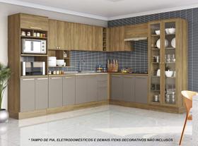 Armário de Cozinha Modulada Completa de Canto 14 peças 3,29x2,58m 214 Botanic Kappesberg Armário de Cozinha Modulada Completa de Canto 14 peças 3,29x2,58m 214 Botanic Kappesberg