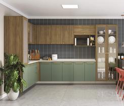 Armário de Cozinha Modulada Completa de Canto 15 peças 2,29x3,78m 221 Botanic Kappesberg