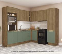 Armário de Cozinha Modulada Completa de Canto 8 peças 2,49X2,28m 270 Botanic Kappesberg Armário de Cozinha Modulada Completa de Canto 8 peças 2,49X2,28m 270 Botanic Kappesberg