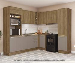 Armário de Cozinha Modulada Completa de Canto 8 peças 2,49X2,28m 270 Botanic Kappesberg Armário de Cozinha Modulada Completa de Canto 8 peças 2,49X2,28m 270 Botanic Kappesberg