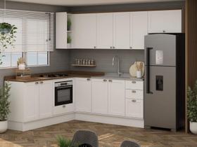 Armário de Cozinha Modulada Completa em L 14 peças 2,02x2,81m 02 Iluminata Genialflex