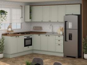 Armário de Cozinha Modulada Completa em L 14 peças 2,02x2,81m 02 Iluminata Genialflex