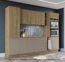 Armário de Cozinha Modulada Completa Reta 10 peças 3,00m 307 Botanic Kappesberg