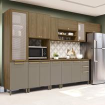 Armário de Cozinha Modulada Completa Reta 13 peças 3,60m 277 Botanic Kappesberg