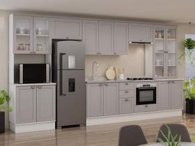 Armário de Cozinha Modulada Completa Reta 14 peças 4,20m 01 Iluminata Genialflex