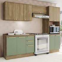 Armário de Cozinha Modulada Completa Reta 5 peças 2,70m 285 Botanic Kappesberg