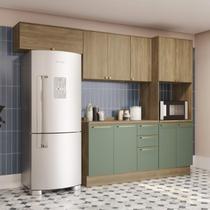 Armário de Cozinha Modulada Completa Reta 5 peças 2,70m 294 Botanic Kappesberg