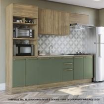 Armário de Cozinha Modulada Completa Reta 6 peças 2,70m 231 Botanic Kappesberg Armário de Cozinha Modulada Completa Reta 6 peças 2,70m 231 Botanic Kappesberg