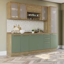 Armário de Cozinha Modulada Completa Reta 7 peças 2,50m 216 Botanic Kappesberg Armário de Cozinha Modulada Completa Reta 7 peças 2,50m 216 Botanic Kappesberg