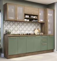 Armário de Cozinha Modulada Completa Reta 7 peças 2,50m 286 Botanic Kappesberg Armário de Cozinha Modulada Completa Reta 7 peças 2,50m 286 Botanic Kappesberg